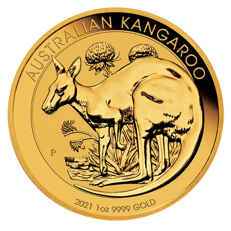 1 oz nugget kangaroo gold coin 2021 1 Goud en Munt Punt