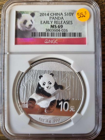 china panda ngc2014 MS69 Goud en Munt Punt